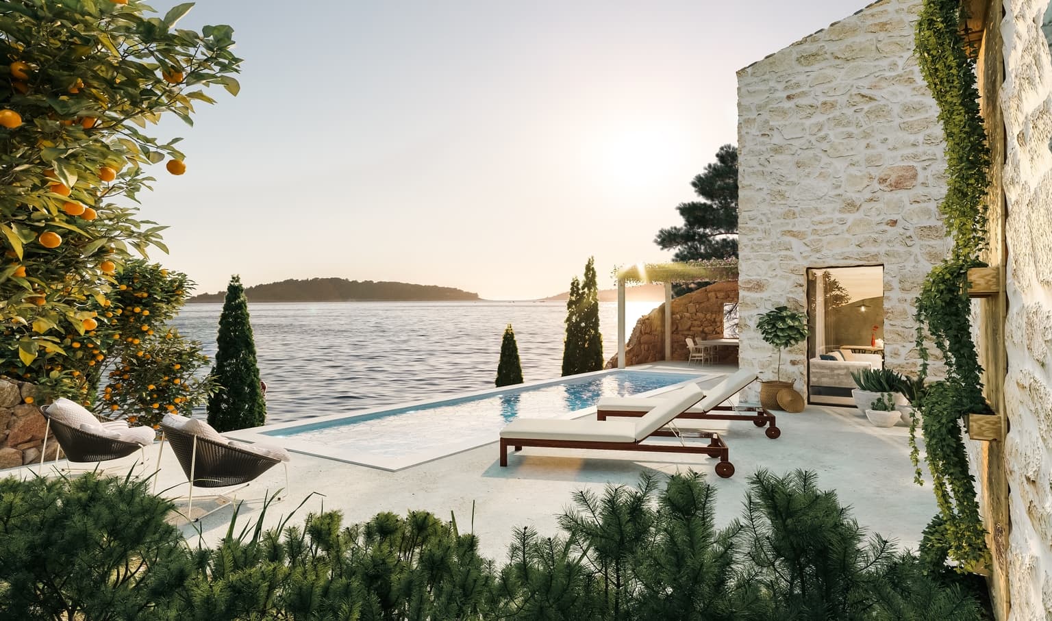 open plan villa
